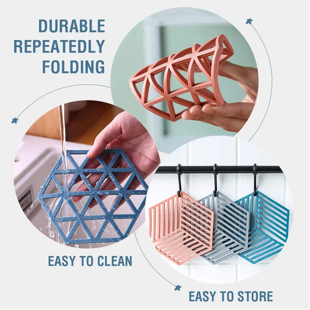 SAYOK Silicone Trivets 6 Pcs Non-Slip, Heat Resistant, Hot Pot and Pan Holder Pattan Australia